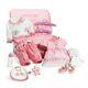 American Girl Bitty Baby DELUXE LAYETTE STARTER SET outfits pink suitcase dress