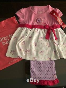American Girl Bitty Baby Flower and Dots PJS For Girls Size S (3)