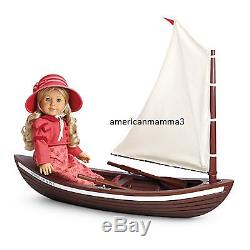 American Girl CAROLINE SKIFF for 18 Doll Wood Boat Ship Sailing Sail NEW