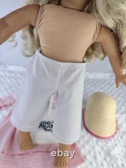 American Girl Caroline Abbot Beforever Doll withMeet Dress, Bloomers Bonnet Hat. 1
