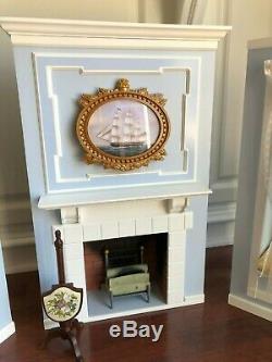 American Girl Caroline's Parlor COMPLETE Living Room Fireplace Doll House