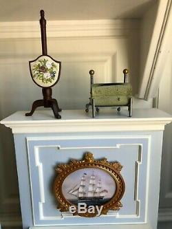 American Girl Caroline's Parlor COMPLETE Living Room Fireplace Doll House