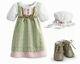 American Girl Carolines Work Dress Complete RETIRED Outfit Cap Boots Dress