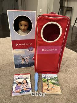 American Girl Corinne Tan 2022 GOTY 18 Carrying Case Book Brush Snow AG Doll
