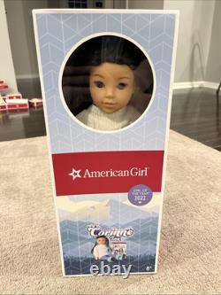American Girl Corinne Tan 2022 GOTY 18 Carrying Case Book Brush Snow AG Doll