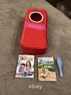 American Girl Corinne Tan 2022 GOTY 18 Carrying Case Book Brush Snow AG Doll