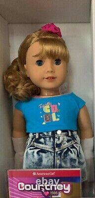 American Girl Courtney Moore 18 Doll + Book, Pierced ears. New in unopened Box