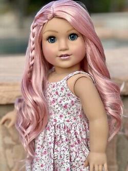 American Girl Custom OOAK Blue Eyes, Rose Gold Pink Hair, Brynn