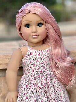 American Girl Custom OOAK Blue Eyes, Rose Gold Pink Hair, Brynn