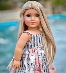 American Girl Custom OOAK Blue Green Eyes, Blonde Blend Hair, Arica