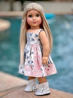 American Girl Custom OOAK Blue Green Eyes, Blonde Blend Hair, Arica