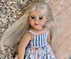 American Girl Custom OOAK Blue Green Eyes, Blonde Blend Hair, Arica