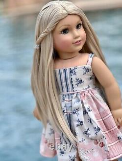 American Girl Custom OOAK Blue Green Eyes, Blonde Blend Hair, Arica