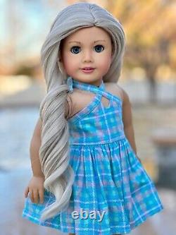 American Girl Custom OOAK Doll Blue Eyes, Blonde Silvery Hair, Opal