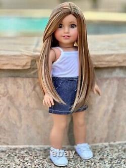 American Girl Custom OOAK Doll, Tenney Brown Eyes, Long Highlight Hair, Maya