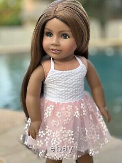 American Girl Custom OOAK Gray Eyes, Brunette Highlight Hair, Kyra