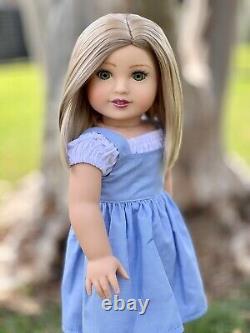 American Girl Custom OOAK Green Eyes Jess Mold Dark Blonde Bob Olivia