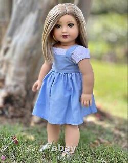 American Girl Custom OOAK Green Eyes Jess Mold Dark Blonde Bob Olivia