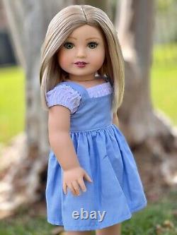 American Girl Custom OOAK Green Eyes Jess Mold Dark Blonde Bob Olivia