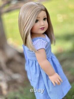 American Girl Custom OOAK Green Eyes Jess Mold Dark Blonde Bob Olivia