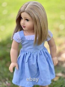 American Girl Custom OOAK Green Eyes Jess Mold Dark Blonde Bob Olivia