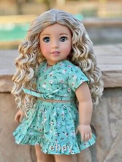 American Girl Custom OOAK Lightest Nanea Mold, Curly Blonde, Gray Eyes, James