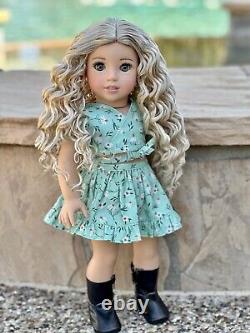 American Girl Custom OOAK Lightest Nanea Mold, Curly Blonde, Gray Eyes, James