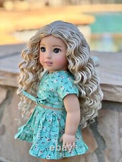 American Girl Custom OOAK Lightest Nanea Mold, Curly Blonde, Gray Eyes, James