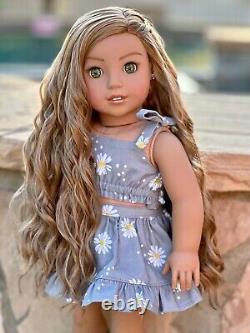 American Girl Custom OOAK Nanea Mold, Felicity Green Eyes, Zoey