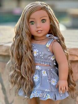 American Girl Custom OOAK Nanea Mold, Felicity Green Eyes, Zoey