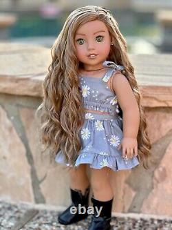 American Girl Custom OOAK Nanea Mold, Felicity Green Eyes, Zoey