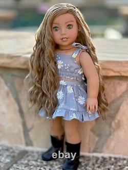 American Girl Custom OOAK Nanea Mold, Felicity Green Eyes, Zoey