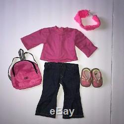 American Girl Doll 18 Blonde Hair Blue Eyes Huge Clothes Lot Accessories Shoes