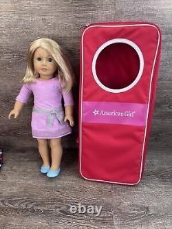 American Girl Doll 18 with Backpack Carry Cases & Accessories /2014/Read