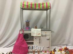 American Girl Doll 2013 Campus Snack Cart Hotdog Stand Cookies Ice Cream Food