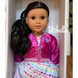 American Girl Doll 82 Truly Me & BOOK Medium skin, curly hair Brown Eyes NEW