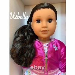 American Girl Doll 82 Truly Me & BOOK Medium skin, curly hair Brown Eyes NEW