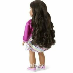 American Girl Doll 82 Truly Me & BOOK Medium skin, curly hair Brown Eyes NEW