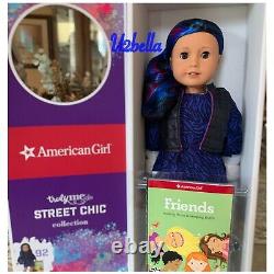 American Girl Doll 92 Truly Me, Curly Black Blue & Purple Highlights New