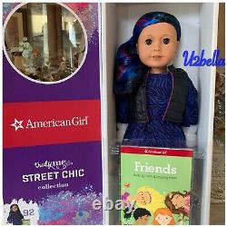 American Girl Doll 92 Truly Me, Curly Black Blue & Purple Highlights New