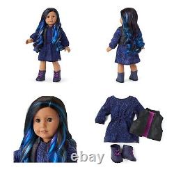 American Girl Doll 92 Truly Me, Curly Black Blue & Purple Highlights New
