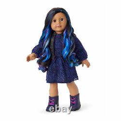 American Girl Doll 92 Truly Me, Curly Black Blue & Purple Highlights New