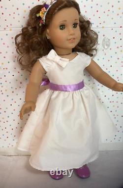 American Girl Doll BEFOREVER REBECCA Brown Hair Hazel BOX BOOK EARINGS FUN LOT