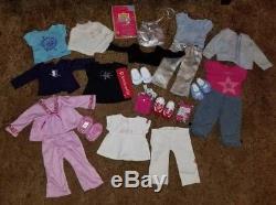 American Girl Doll Black Hair Blue Eyes With Clothes Lot