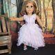 American Girl Doll Blonde Curly Hair Purple Eye Frosted Violet Holiday Gown OOAK