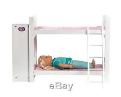 American Girl Doll Bunk Beds with Ladder and Storage Armoire Accessory Play Toy