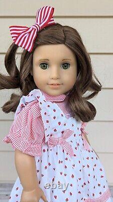 American Girl Doll Classic Rebecca Ruben Brown Curly Hair Wig Hazel Green Eyes