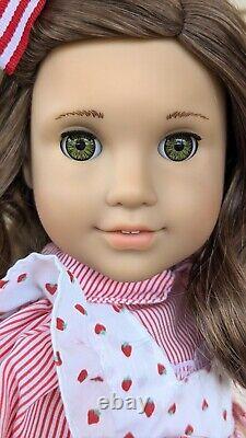 American Girl Doll Classic Rebecca Ruben Brown Curly Hair Wig Hazel Green Eyes