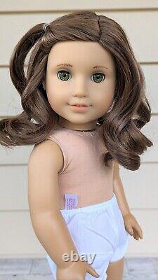 American Girl Doll Classic Rebecca Ruben Brown Curly Hair Wig Hazel Green Eyes