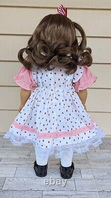 American Girl Doll Classic Rebecca Ruben Brown Curly Hair Wig Hazel Green Eyes